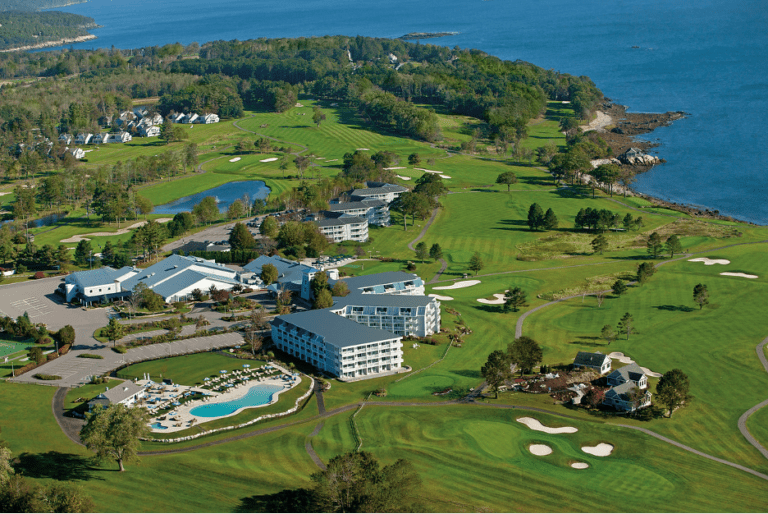 aerial photo of the Samoset Resort in Maine