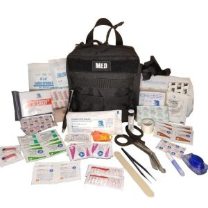 photo of a PLC Operator/Driver First Aid Small Pack with all its contents displayed in front of it