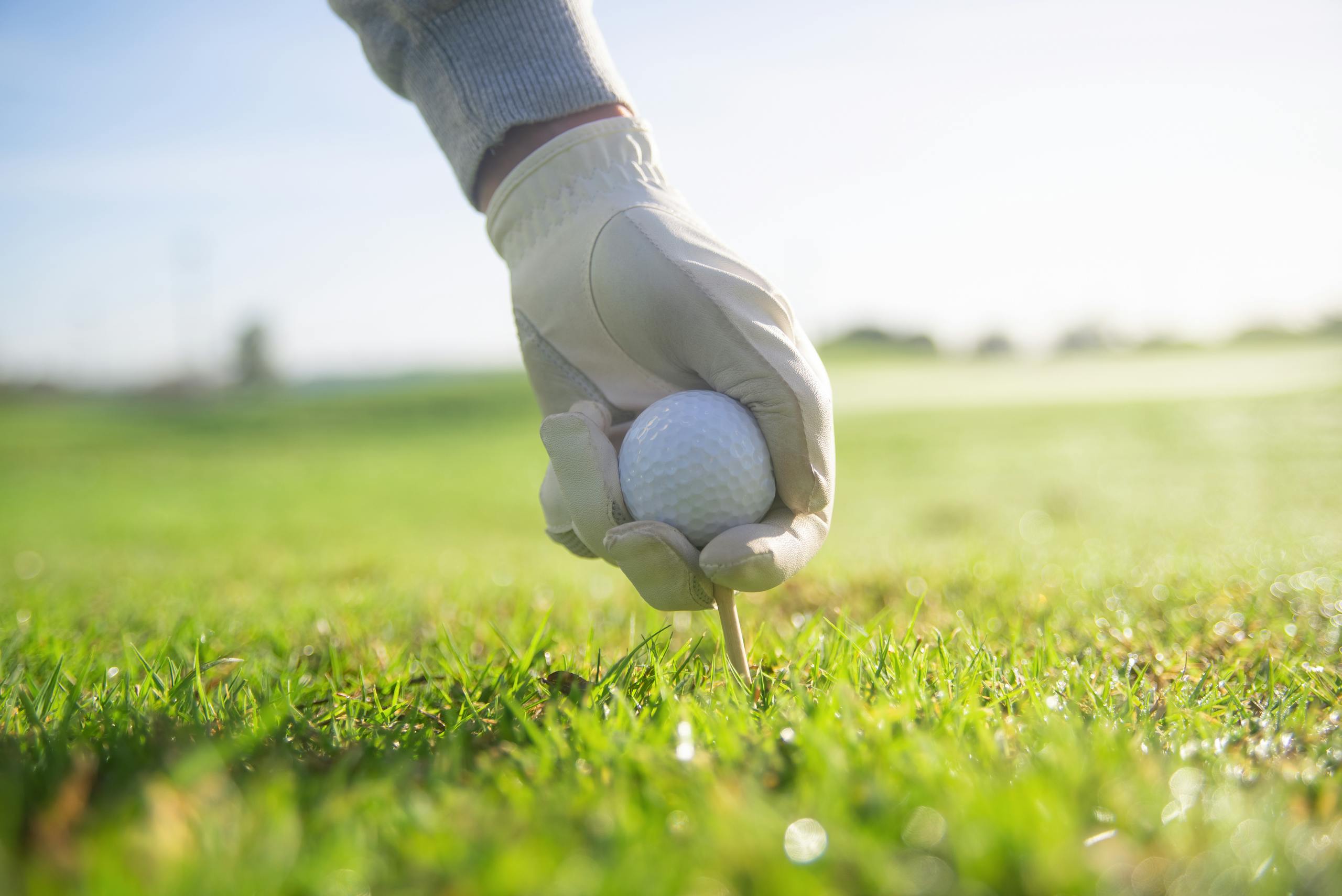 A Person Holding a Golf Ball