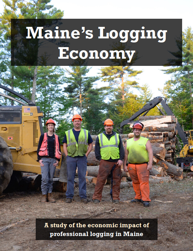 magazine cover of maine's logging economy a study of the economic impact of professional logging in maine